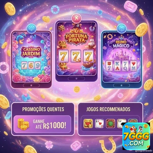 Jogos recomendados e promoções no aplicativo 7ggg.