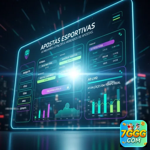 Interface de apostas esportivas destacando o site 7ggg.