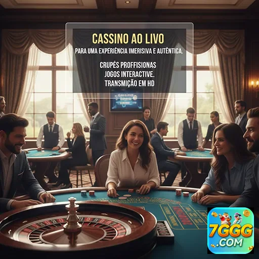 Jogadores em mesa de cassino ao vivo na plataforma 7ggg.