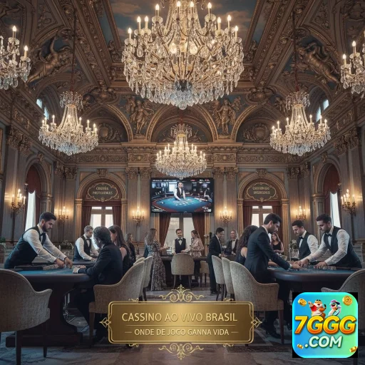 Jogadores em cassino ao vivo na 7ggg com ambiente sofisticado.