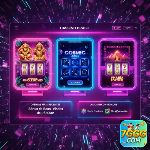 Interface do 7ggg exibindo slots e ganhos em destaque.
