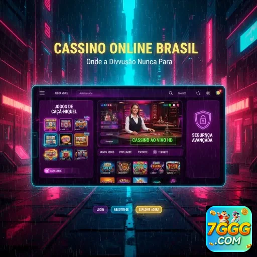 Plataforma 7ggg exibindo serviços VIP e cassino online.