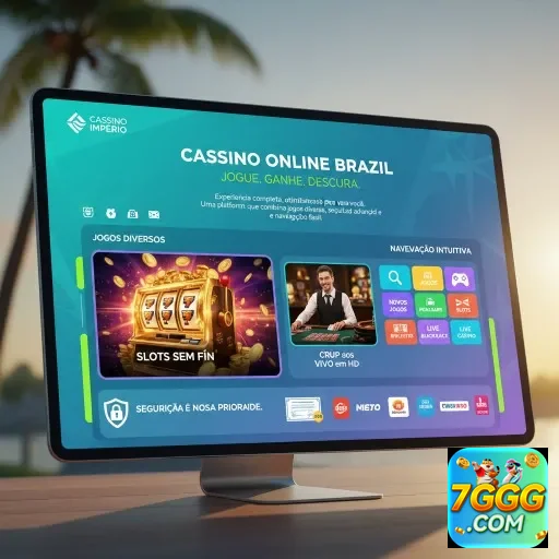 Tela do site 7ggg com opções de acesso e serviços VIP.