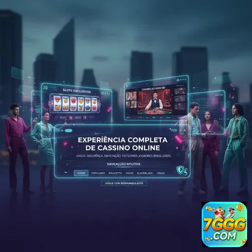 Jogadores interagindo com jogos e promoções no 7ggg.