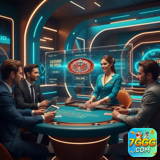 Jogadores usando o aplicativo 7ggg em cassino ao vivo.