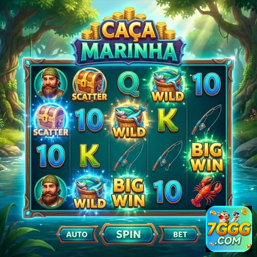 Tela do jogo Caça Marinha na plataforma 7ggg com segurança.