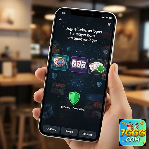 Jogador acessando jogos online no 7ggg com segurança.