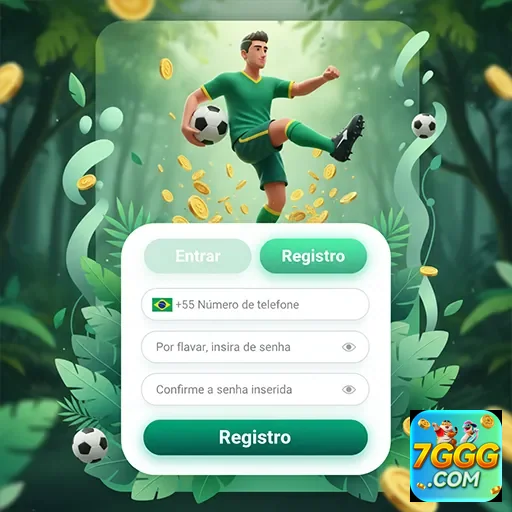 Jogador na plataforma 7ggg visando registro para jogos VIP.