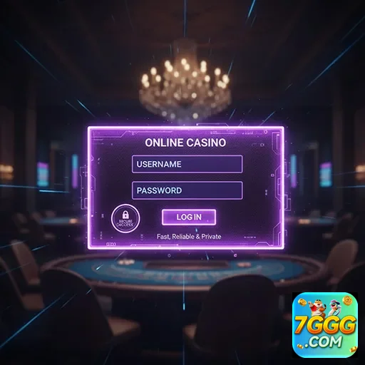 Tela de login da plataforma VIP da 7ggg para cassino online.