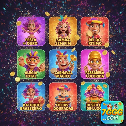 Tela de jogos de slot do 7ggg com personagens divertidos