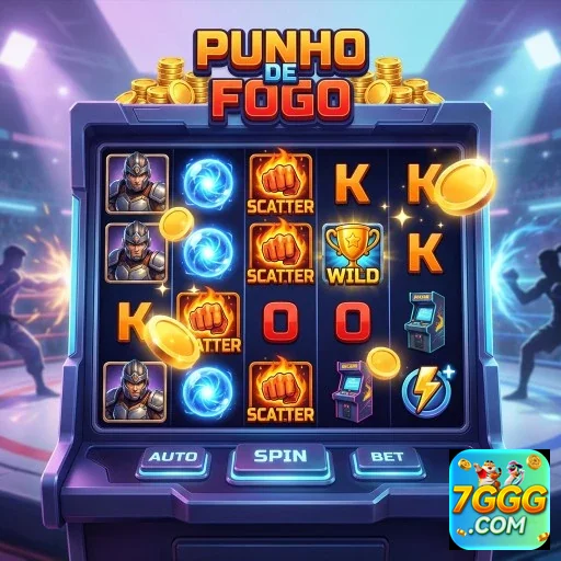 Tela do jogo 'Punho de Fogo' no aplicativo 7ggg.