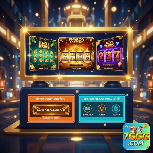 Imagem da plataforma 7ggg com jogos e promoções VIP.